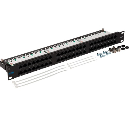 Патч-панель Lanmaster TWT-PP48/1U-U6 19" 1U 48xRJ45 кат.6 UTP Патч-панель Lanmaster TWT-PP48/1U-U6 19" 1U 48xRJ45 кат.6 UTP