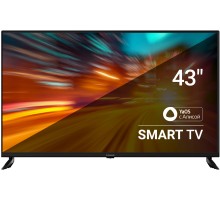 Телевизор LED SunWind 43" SUN-LED43XU400 Яндекс.ТВ черный 4K Ultra HD 60Hz DVB-T DVB-T2 DVB-C DVB-S DVB-S2 USB WiFi Smart TV