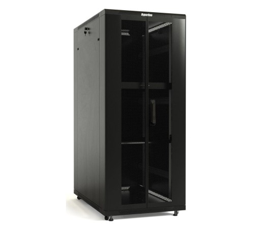 Шкаф серверный Hyperline (TTB-4266-DD-RAL9004) напольный 42U 600x600мм пер.дв.перфор.2ств. задн.дв.перфор.2-хст. 2 бок.пан. 800кг черный 510мм IP20 сталь Шкаф серверный Hyperline (TTB-4266-DD-RAL9004) напольный 42U 600x600мм пер.дв.перфор.2ств. задн.дв.перфор.2-хст. 2 бок.пан. 800кг черный 510мм IP20 сталь