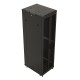 Шкаф серверный Hyperline (TTB-4266-DD-RAL9004) напольный 42U 600x600мм пер.дв.перфор.2ств. задн.дв.перфор.2-хст. 2 бок.пан. 800кг черный 510мм IP20 сталь