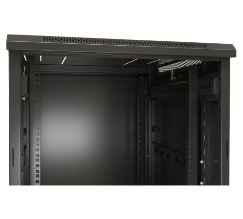 Шкаф серверный Hyperline (TTB-4266-DD-RAL9004) напольный 42U 600x600мм пер.дв.перфор.2ств. задн.дв.перфор.2-хст. 2 бок.пан. 800кг черный 510мм IP20 сталь Шкаф серверный Hyperline (TTB-4266-DD-RAL9004) напольный 42U 600x600мм пер.дв.перфор.2ств. задн.дв.перфор.2-хст. 2 бок.пан. 800кг черный 510мм IP20 сталь