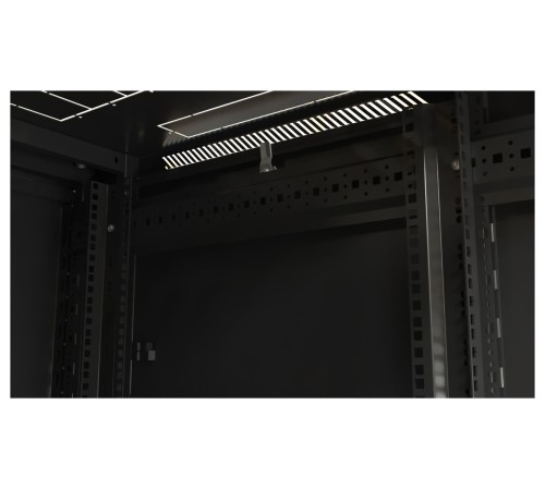 Шкаф серверный Hyperline (TTB-4266-DD-RAL9004) напольный 42U 600x600мм пер.дв.перфор.2ств. задн.дв.перфор.2-хст. 2 бок.пан. 800кг черный 510мм IP20 сталь Шкаф серверный Hyperline (TTB-4266-DD-RAL9004) напольный 42U 600x600мм пер.дв.перфор.2ств. задн.дв.перфор.2-хст. 2 бок.пан. 800кг черный 510мм IP20 сталь