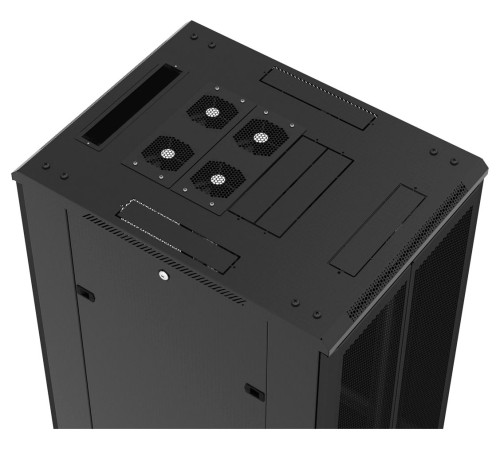 Шкаф серверный Hyperline (TTB-4266-DD-RAL9004) напольный 42U 600x600мм пер.дв.перфор.2ств. задн.дв.перфор.2-хст. 2 бок.пан. 800кг черный 510мм IP20 сталь Шкаф серверный Hyperline (TTB-4266-DD-RAL9004) напольный 42U 600x600мм пер.дв.перфор.2ств. задн.дв.перфор.2-хст. 2 бок.пан. 800кг черный 510мм IP20 сталь