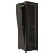 Шкаф серверный Hyperline (TTB-4268-AS-RAL9004) напольный 42U 600x800мм пер.дв.стекл задн.дв.спл.стал.лист 2 бок.пан. 800кг черный 710мм IP20 сталь