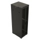 Шкаф серверный Hyperline (TTB-4266-DD-RAL9004) напольный 42U 600x600мм пер.дв.перфор.2ств. задн.дв.перфор.2-хст. 2 бок.пан. 800кг черный 510мм IP20 сталь