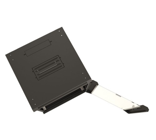 Шкаф серверный Hyperline (TWB-0945-GP-RAL9004) настенный 9U 600x450мм пер.дв.стекл 2 бок.пан. 60кг черный IP20 сталь