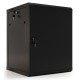 Шкаф серверный Hyperline (TWB-0966-SR-RAL9004) настенный 9U 600x600мм пер.дв.металл 2 бок.пан. 60кг черный IP20 сталь