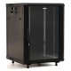 Шкаф серверный Hyperline (TWB-FC-1566-GP-RAL9004) настенный 15U 600x600мм пер.дв.стекл 60кг черный IP20 сталь
