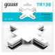 Коннектор для встраиваемых трековых шинопроводов (+) белый однофазный Gauss Gauss TR138