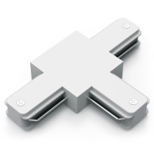 Коннектор для трековых шинопроводов (T) белый однофазный Gauss Gauss TR110