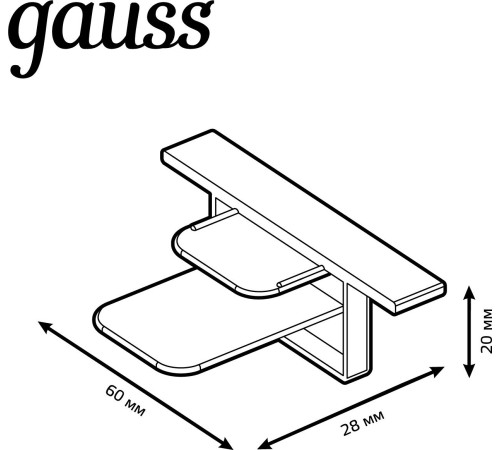 Заглушка для встраиваемого трекового шинопровода белый однофазный Gauss Gauss TR144 Заглушка для встраиваемого трекового шинопровода белый однофазный Gauss Gauss TR144