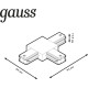 Коннектор для трековых шинопроводов (T) черный однофазный Gauss Gauss TR109