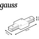 Коннектор для трековых шинопроводов прямой (I) белый однофазный Gauss Gauss TR106