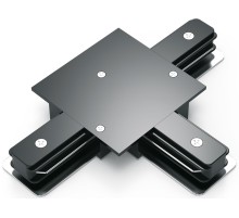 Коннектор для встраиваемых трековых шинопроводов (T) черный однофазный Gauss Gauss TR135