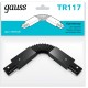 Коннектор для трековых шинопроводов гибкий (I) черный однофазный Gauss Gauss TR117