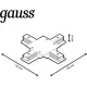 Коннектор для встраиваемых трековых шинопроводов (+) черный однофазный Gauss Gauss TR137
