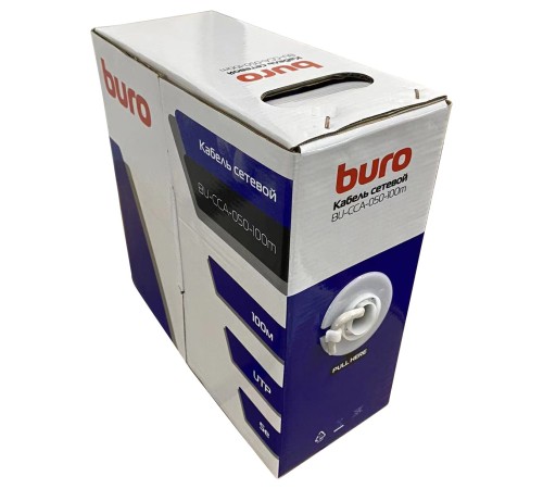 Кабель сетевой Buro BU-CCA-050-100m UTP 4 пары cat5E solid CCA 100м серый Кабель сетевой Buro BU-CCA-050-100m UTP 4 пары cat5E solid CCA 100м серый
