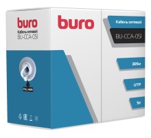 Кабель сетевой Buro BU-CCA-051 UTP 4 пары cat5E solid 305м серый