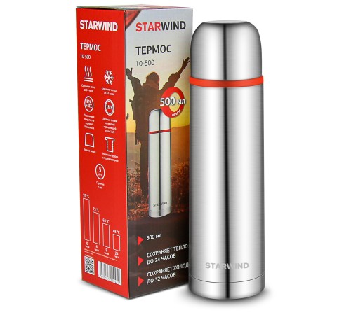 Термос Starwind 10-500 0.5л. серебристый Термос Starwind 10-500 0.5л. серебристый
