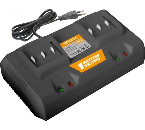 Sturm! SBC1822 зарядное устройство Sturm! 1BatterySystem 18 В, 2 x 4 А для двух батарей [SBC1822]