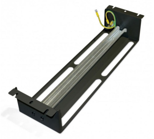 Рейка-DIN Hyperline BPB19-PS-3U-RAL9005 1U черный (упак.:1шт)