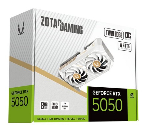 Видеокарта Zotac RTX5050 TWIN EDGE OC WHITE ED 8GB GDDR6 128bit 3xDP HDMI 2FAN MEDIUM PACK Видеокарта Zotac RTX5050 TWIN EDGE OC WHITE ED 8GB GDDR6 128bit 3xDP HDMI 2FAN MEDIUM PACK