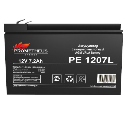 Батарея для ИБП Prometheus Energy PE 12072L 12В 7.2Ач Батарея для ИБП Prometheus Energy PE 12072L 12В 7.2Ач