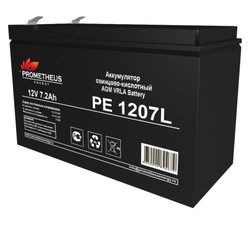 Батарея для ИБП Prometheus Energy PE 12072L 12В 7.2Ач Батарея для ИБП Prometheus Energy PE 12072L 12В 7.2Ач