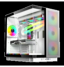 Корпус для ПК ACD Phantom 100 ATX, Type-C + 2XUSB3.0+HD audio combo, 4X120mm ARGB fans+Remote control, See View case, TG, Aluminum.