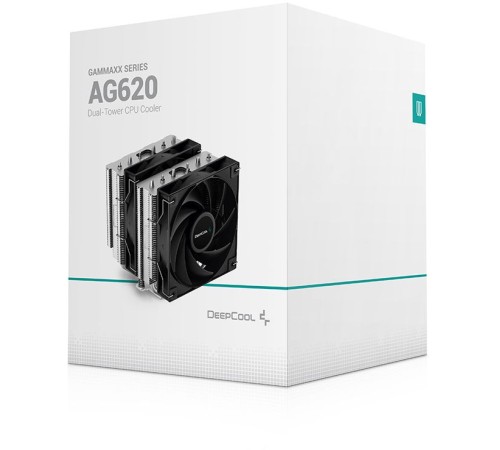 Устройство охлаждения(кулер) Deepcool AG620 Soc-AM5/AM4/1151/1200/2066/1700 4-pin 15-29dB Al+Cu 260W 1300gr Ret Устройство охлаждения(кулер) Deepcool AG620 Soc-AM5/AM4/1151/1200/2066/1700 4-pin 15-29dB Al+Cu 260W 1300gr Ret