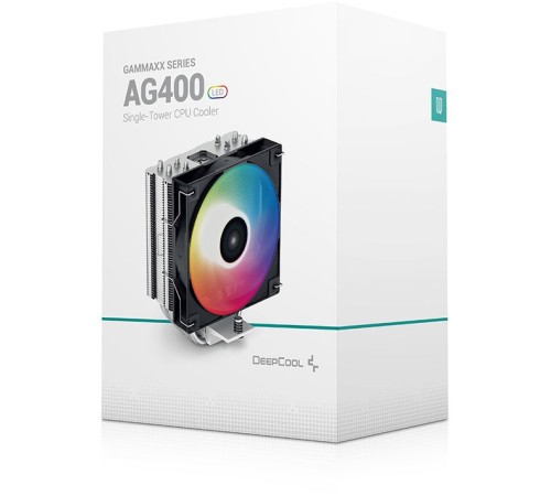 Устройство охлаждения(кулер) Deepcool AG400 LED Soc-AM5/AM4/1151/1200/1700 4-pin 18-32dB Al+Cu 130W 614gr LED Ret Устройство охлаждения(кулер) Deepcool AG400 LED Soc-AM5/AM4/1151/1200/1700 4-pin 18-32dB Al+Cu 130W 614gr LED Ret