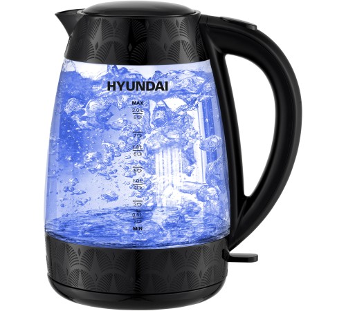 Чайник электрический Hyundai HYK-G4505 2л. 2200Вт черный (корпус: стекло)