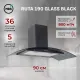 Вытяжка каминная MBS Ruta 190 Glass Black черный стекло управление: кнопочное (1 мотор)