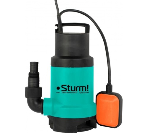 Sturm! WP9775P Насос для грязной воды Sturm, 750 Вт, част. до 30мм, 230 л/мин, напор 8,5м  STURM [WP9775P]