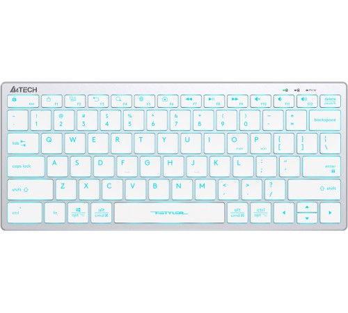 Клавиатура A4Tech Fstyler FX61 белый/синий USB slim Multimedia LED Клавиатура A4Tech Fstyler FX61 белый/синий USB slim Multimedia LED