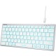 Клавиатура A4Tech Fstyler FX61 белый/синий USB slim Multimedia LED