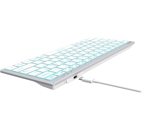Клавиатура A4Tech Fstyler FX61 белый/синий USB slim Multimedia LED Клавиатура A4Tech Fstyler FX61 белый/синий USB slim Multimedia LED