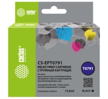 Картридж струйный Cactus CS-EPT0791 черный (13.8мл) для Epson Stylus Photo 1400/1500/PX700/710