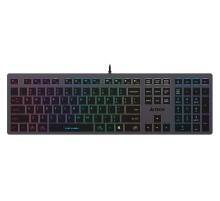 Клавиатура A4Tech Fstyler FX60 серый USB slim Multimedia LED
