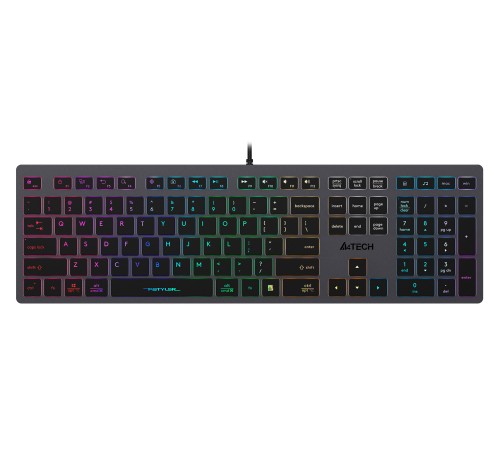 Клавиатура A4Tech Fstyler FX60 серый USB slim Multimedia LED Клавиатура A4Tech Fstyler FX60 серый USB slim Multimedia LED