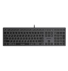 Клавиатура A4Tech Fstyler FX60 серый/белый USB slim Multimedia LED
