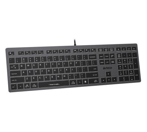 Клавиатура A4Tech Fstyler FX60 серый/белый USB slim Multimedia LED Клавиатура A4Tech Fstyler FX60 серый/белый USB slim Multimedia LED