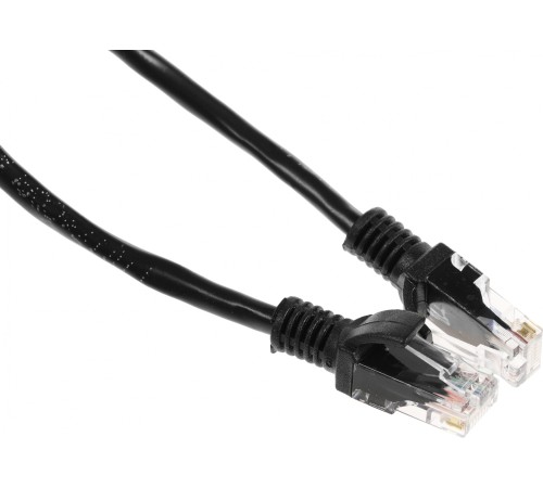 Патч-корд PP12-0.25M/BK 1000G UTP 4 пары cat5E CCA molded 0.25м черный RJ-45 (m)-RJ-45 (m)