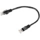 Патч-корд PP12-0.25M/BK 1000G UTP 4 пары cat5E CCA molded 0.25м черный RJ-45 (m)-RJ-45 (m)