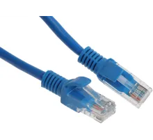 Патч-корд PP12-0.25M/B 1000G UTP 4 пары cat5E CCA molded 0.25м синий RJ-45 (m)-RJ-45 (m)