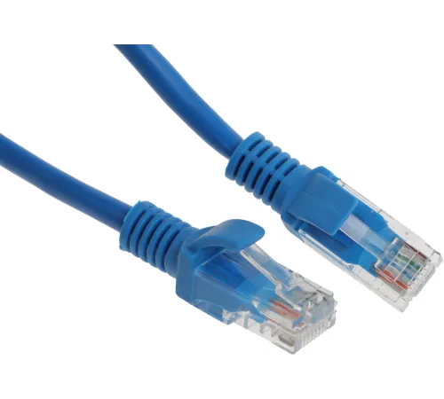Патч-корд PP12-0.25M/B 1000G UTP 4 пары cat5E CCA molded 0.25м синий RJ-45 (m)-RJ-45 (m)