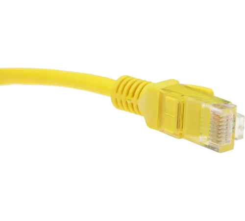 Патч-корд PP12-5M/Y 1000G UTP 4 пары cat5E CCA molded 5м желтый RJ-45 (m)-RJ-45 (m)