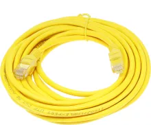 Патч-корд PP12-5M/Y 1000G UTP 4 пары cat5E CCA molded 5м желтый RJ-45 (m)-RJ-45 (m)