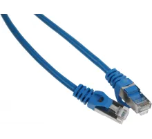 Патч-корд PP22-2M/B 1000G FTP 4 пары cat5E CCA molded 2м синий RJ-45 (m)-RJ-45 (m)