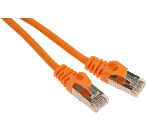 Патч-корд PP22-2M/O 1000G FTP 4 пары cat5E CCA molded 2м оранжевый RJ-45 (m)-RJ-45 (m)